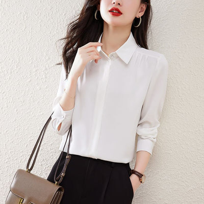 Classic Plain Shirt with Long Sleeve Construction