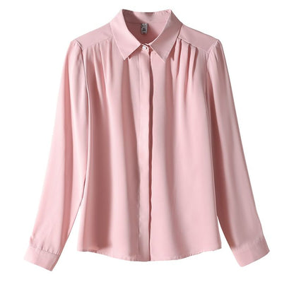 Classic Plain Shirt with Long Sleeve Construction