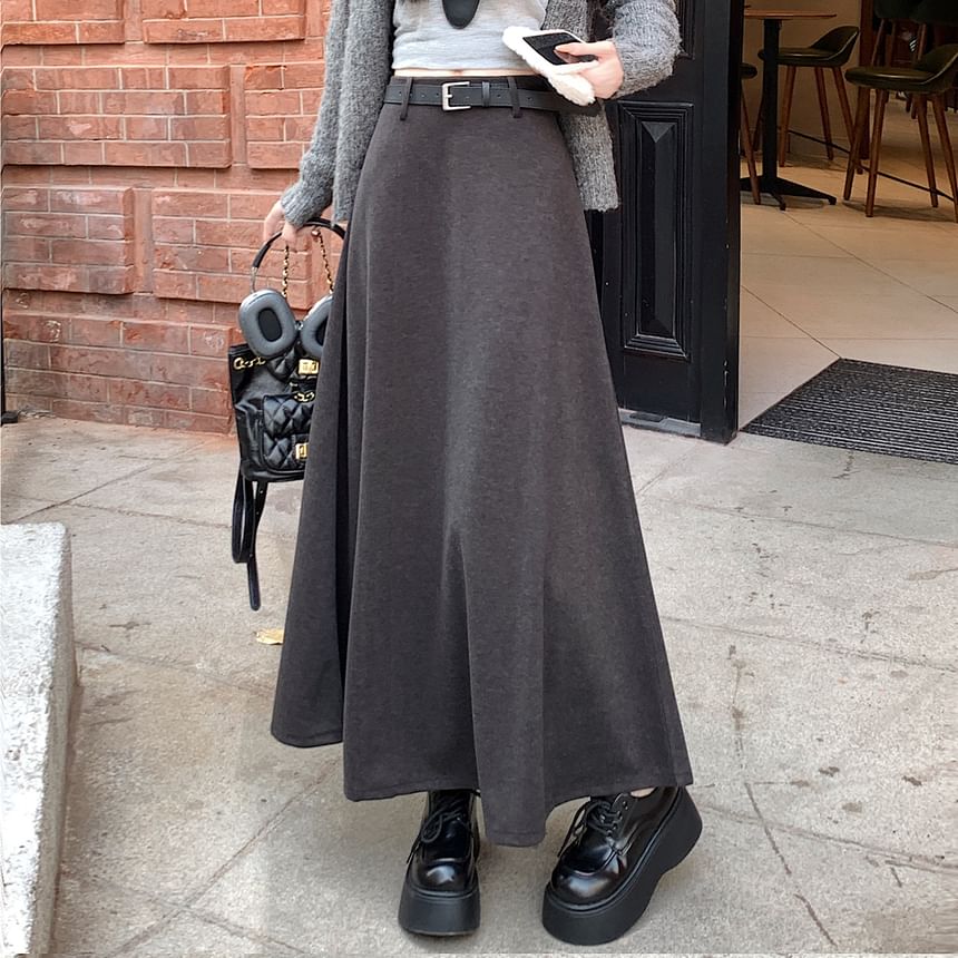 Maxi A-Line Skirt with High Rise