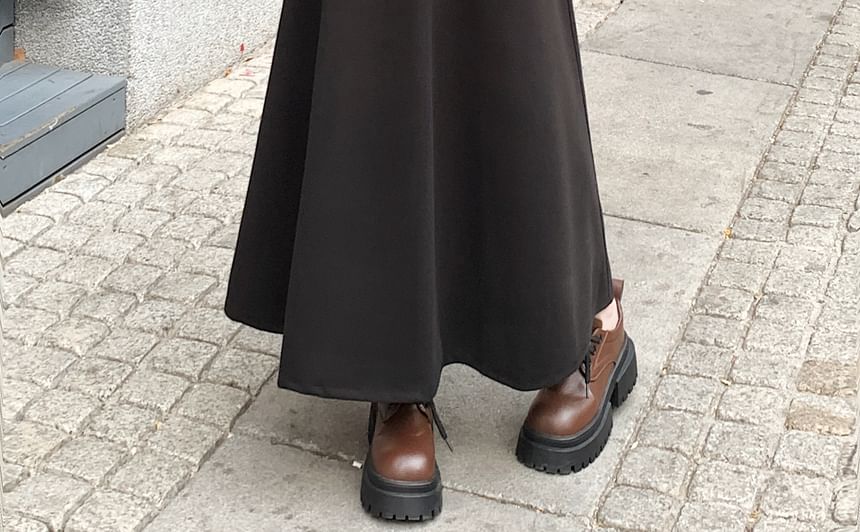 Maxi A-Line Skirt with High Rise