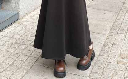 Maxi A-Line Skirt with High Rise
