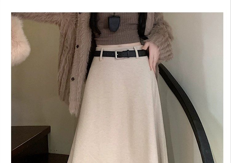 Maxi A-Line Skirt with High Rise