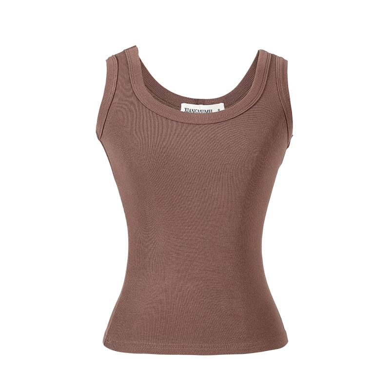Plain Tank Top with Scoop Neckline