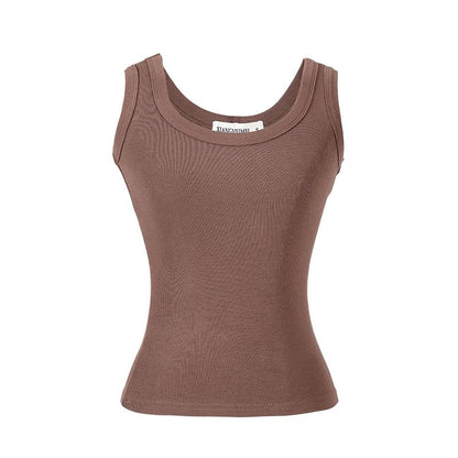 Plain Tank Top with Scoop Neckline