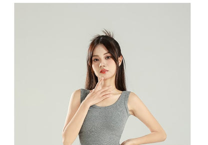 Plain Tank Top with Scoop Neckline