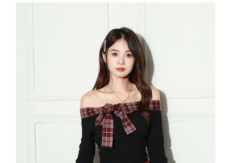 Plaid Mini A-Line Skirt