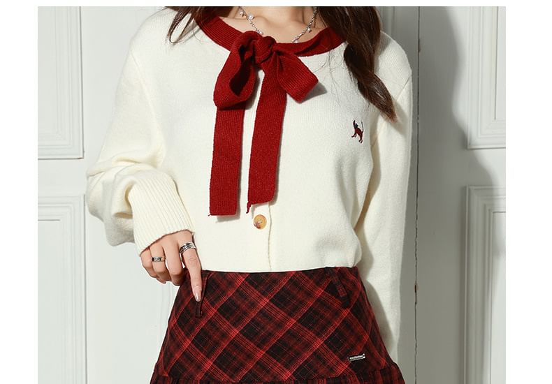 Plaid Pleated Mini A-Line Skirt