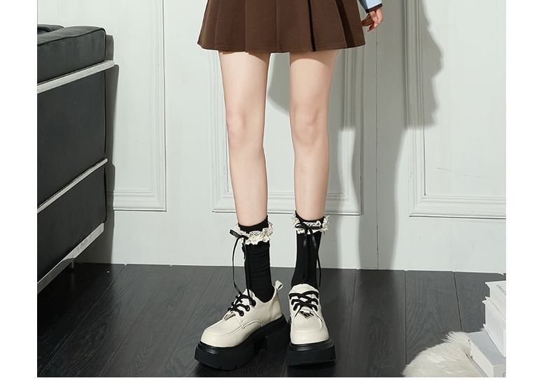 Plain Pleated Mini A-Line Skirt