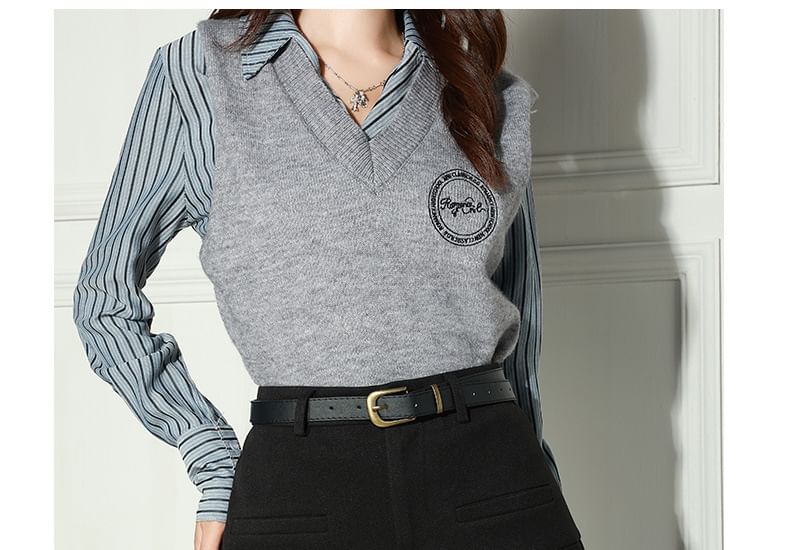 Plain Pleated Mini Skirt with Belt Set
