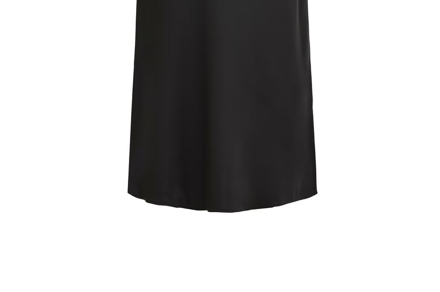 High Rise Plain Pencil Maxi Skirt
