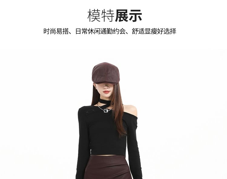 Solid Asymmetrical Ruched Faux Leather Mini Pencil Skirt High Waist