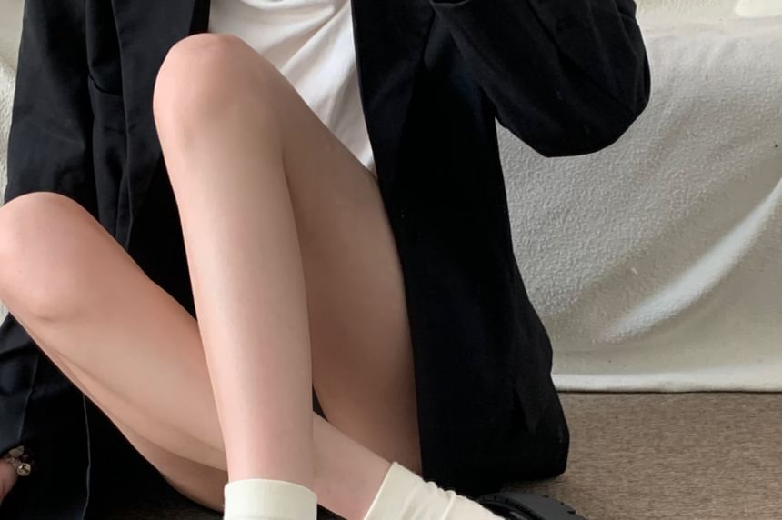 Faux Leather Patent Platform Lace-Up Shoes