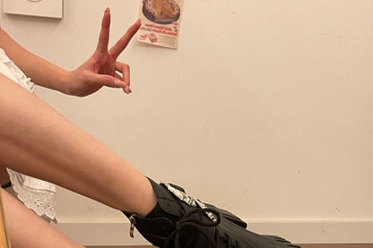 Faux Leather Platform Buckled Strap Short Boots