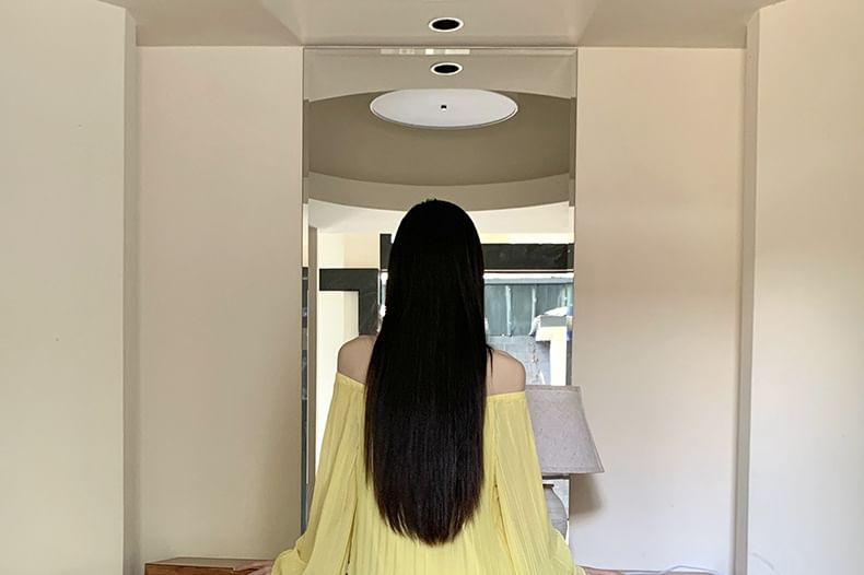 Off-Shoulder Flared-Cuff Solid Blouse and High-Waist Maxi Skirt