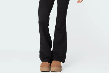Long-Sleeve Crop Top and Low-Rise Flared Pants Set