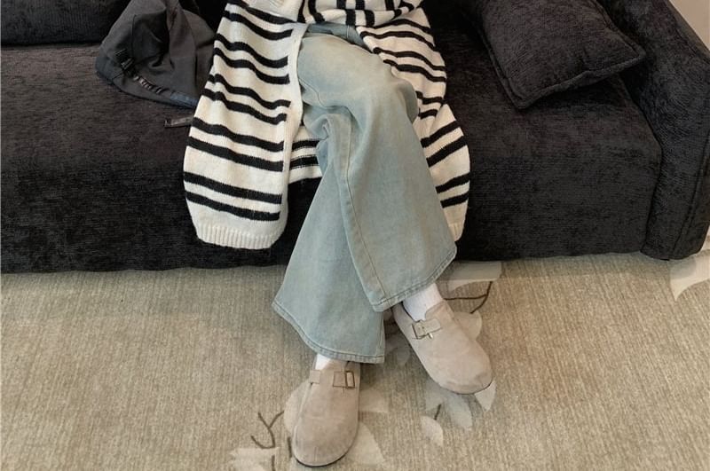 Striped Hooded Midi Cardigan
