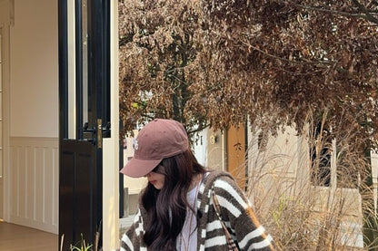 Striped Drawstring Hooded Cardigan (Various Designs)