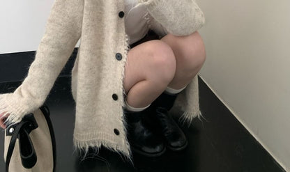 Frayed Plain Cardigan