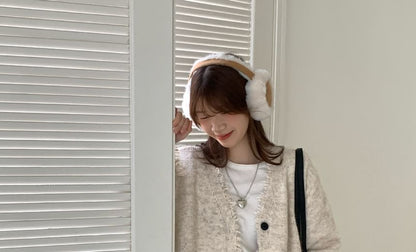 Frayed Plain Cardigan
