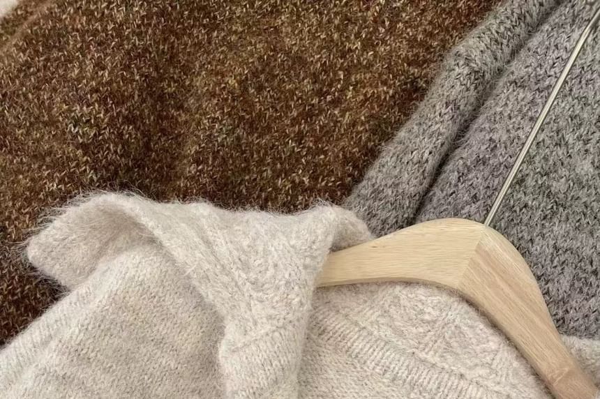 Double Zip Plain Cardigan
