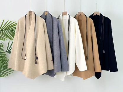 Open Front Plain Cardigan
