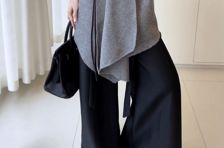 Open Front Plain Cardigan