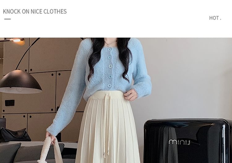 Solid Maxi A-Line Skirt High Rise