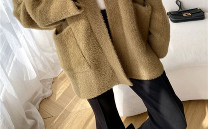 Plain Open Front Oversized Cardigan