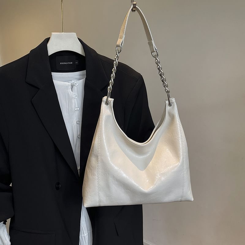 Chain Panel Shoulder Bag