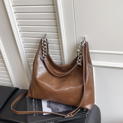 Chain Panel Shoulder Bag