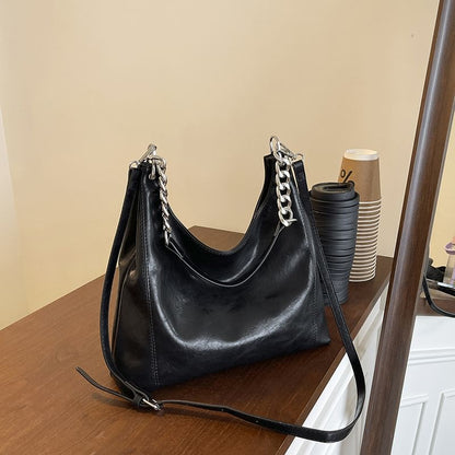 Chain Panel Shoulder Bag