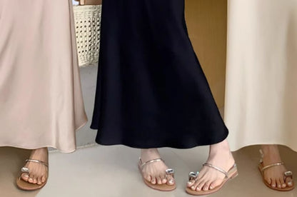 Satin Maxi Fishtail Skirt