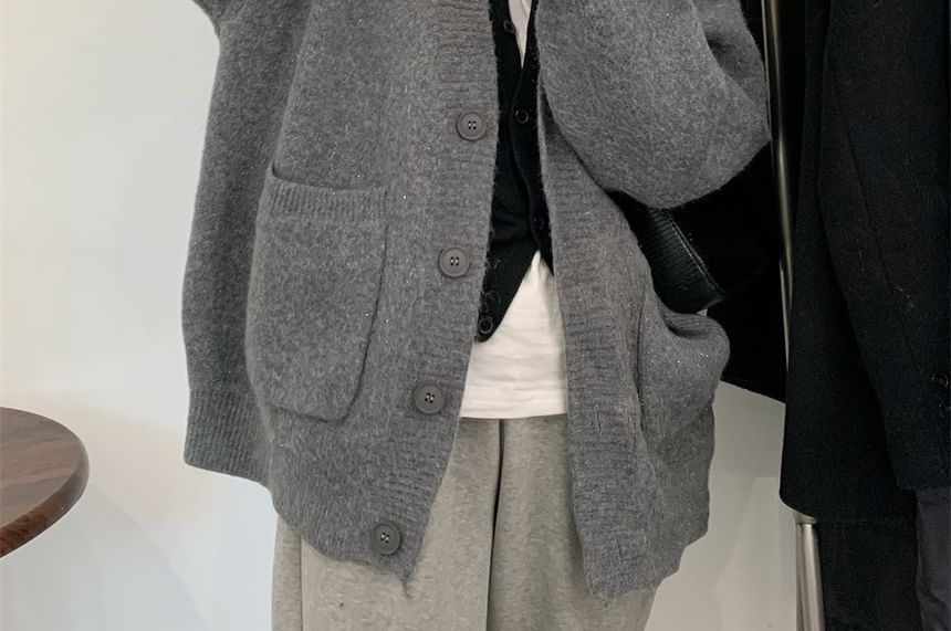 V-Neck Plain Cardigan
