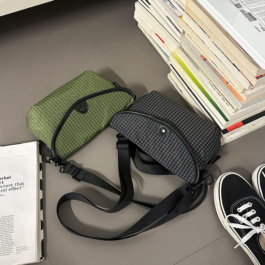 Plaid Flap Crossbody Bag