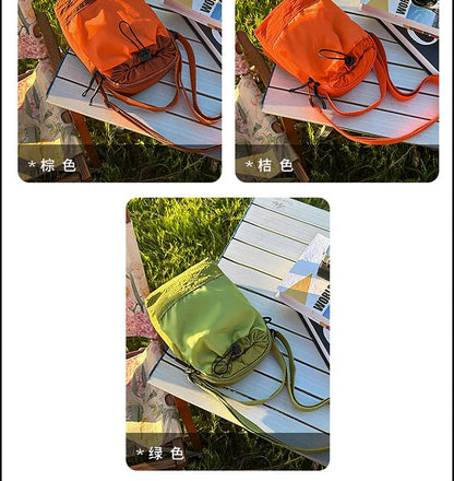 Drawstring Bucket Crossbody Bag