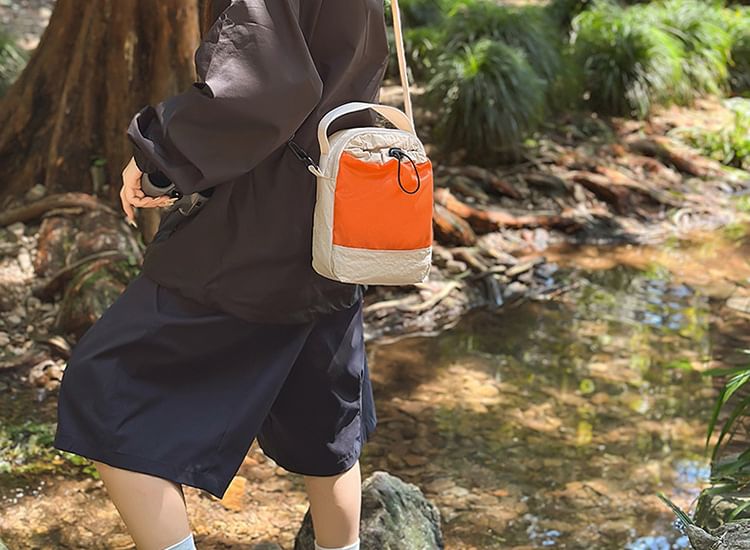 Drawstring Bucket Crossbody Bag