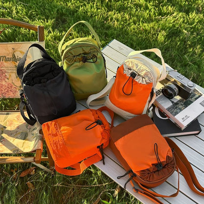 Drawstring Bucket Crossbody Bag