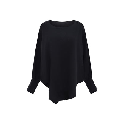 Sweater & Pencil Skirt Set - Batwing Sleeve, Boat Neck