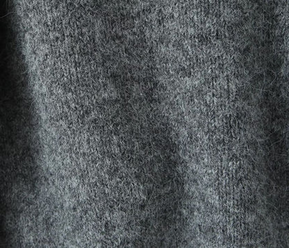 Long Sleeve Plain Loose-Fit Zip-Up Cardigan