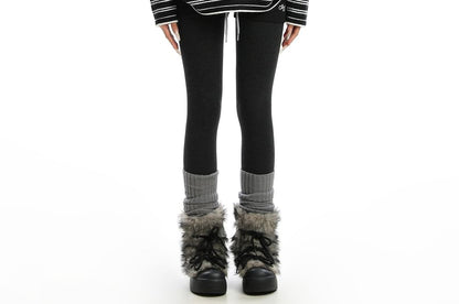 Striped Hooded Long-Sleeve Casual Tee