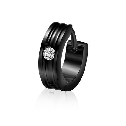 Rhinestone Alloy Huggie Earring (various design)