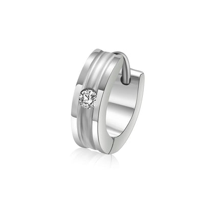 Rhinestone Alloy Huggie Earring (various design)