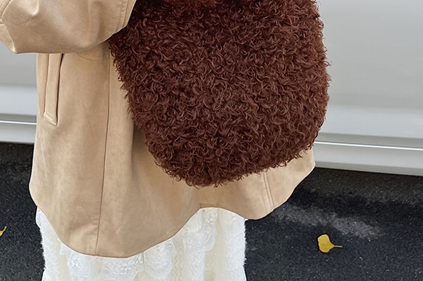 Plain Fluffy Crossbody Shoulder Bag