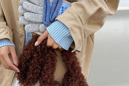 Plain Fluffy Crossbody Shoulder Bag