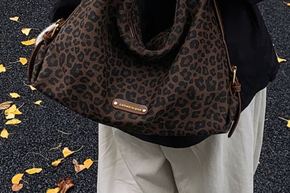 Leopard Print Faux Leather Crossbody Bag