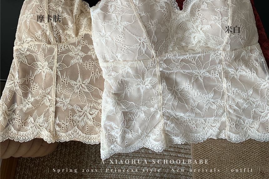 V-Neck Lace Camisole Top