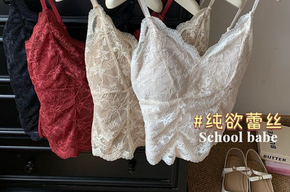 V-Neck Lace Camisole Top