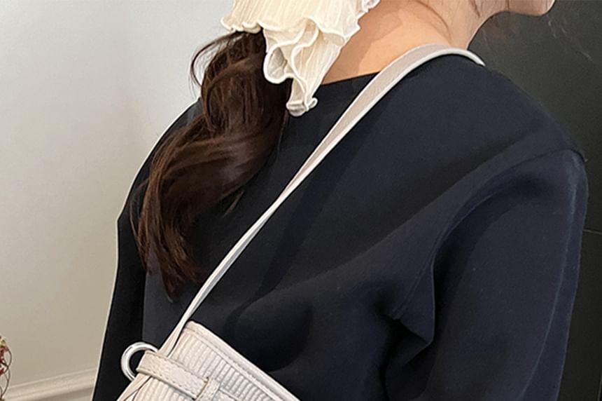 Ribbed Plain Crossbody Bag