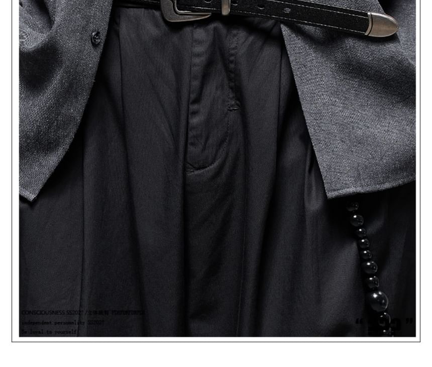 Genuine Leather Metal Accent Belt