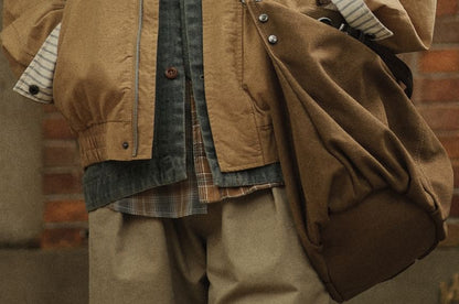 Plain Buckled Messenger Bag